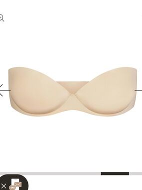 SKIMS Strapless Push-Up Bra in sand. 34a
